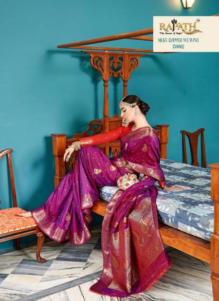 Purple Colour Sutraa Silk By Rajpath Silk Saree Catalog 130002